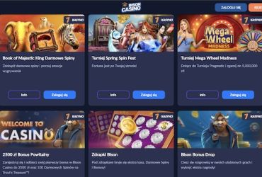 Bison Casino Bonus  Kod Promocyjny, Darmowe Spiny i Freerolle