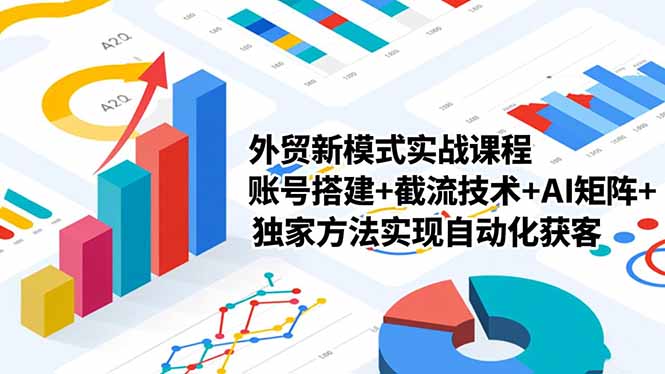 外贸新模式实战课程，账号搭建+截流技术+AI矩阵+独家方法实现自动化获客