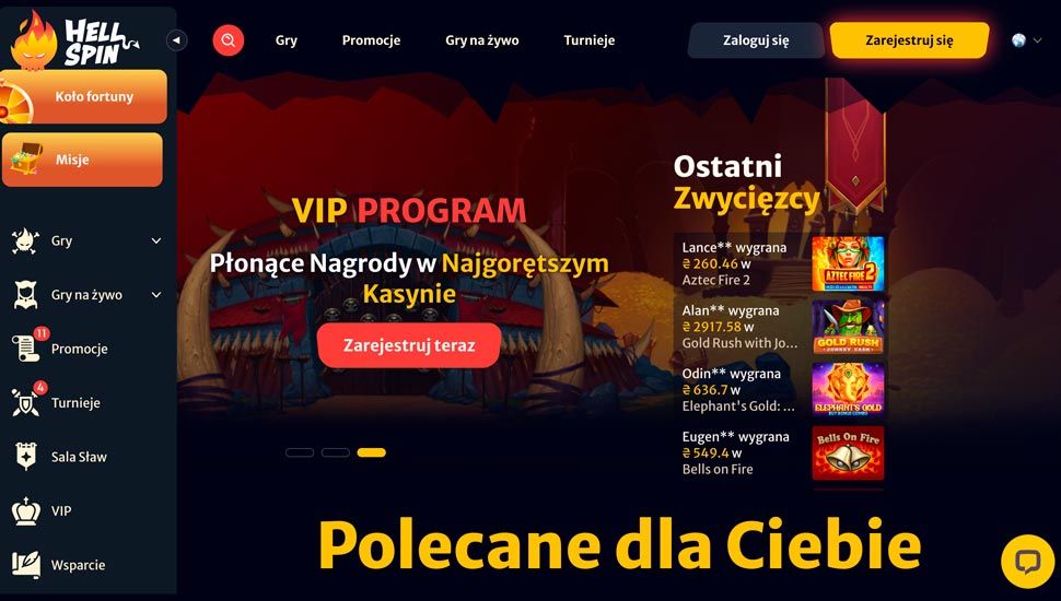 Bonus 1600 PLN dla nowych graczy w HellSpin Casino Online