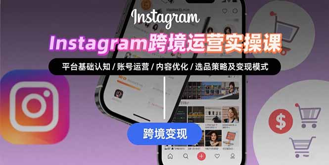 Instagram跨境运营实战:平台认知/账号运营/内容优化/选品策略及变现模式