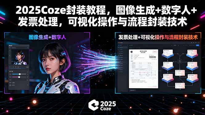2025Coze封装教程，图像生成+数字人+发票处理，可视化操作与流程封装技术《鱼见海科技》鱼见海科技-弹幕游戏开发-小程序源码-网站源码-免费源码-网创项目-网赚项目-无人直播-弹幕游戏直播鱼见海资源网-免费PHP网站源码模板,插件软件网创AI智能体资源分享平台！