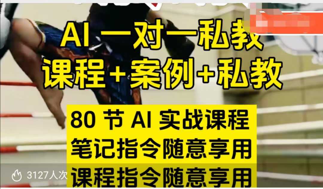 AI指令实战课，课程+案例，80节AI实战课程，笔记指令随意享用，课程指令随意享用(更新7月)