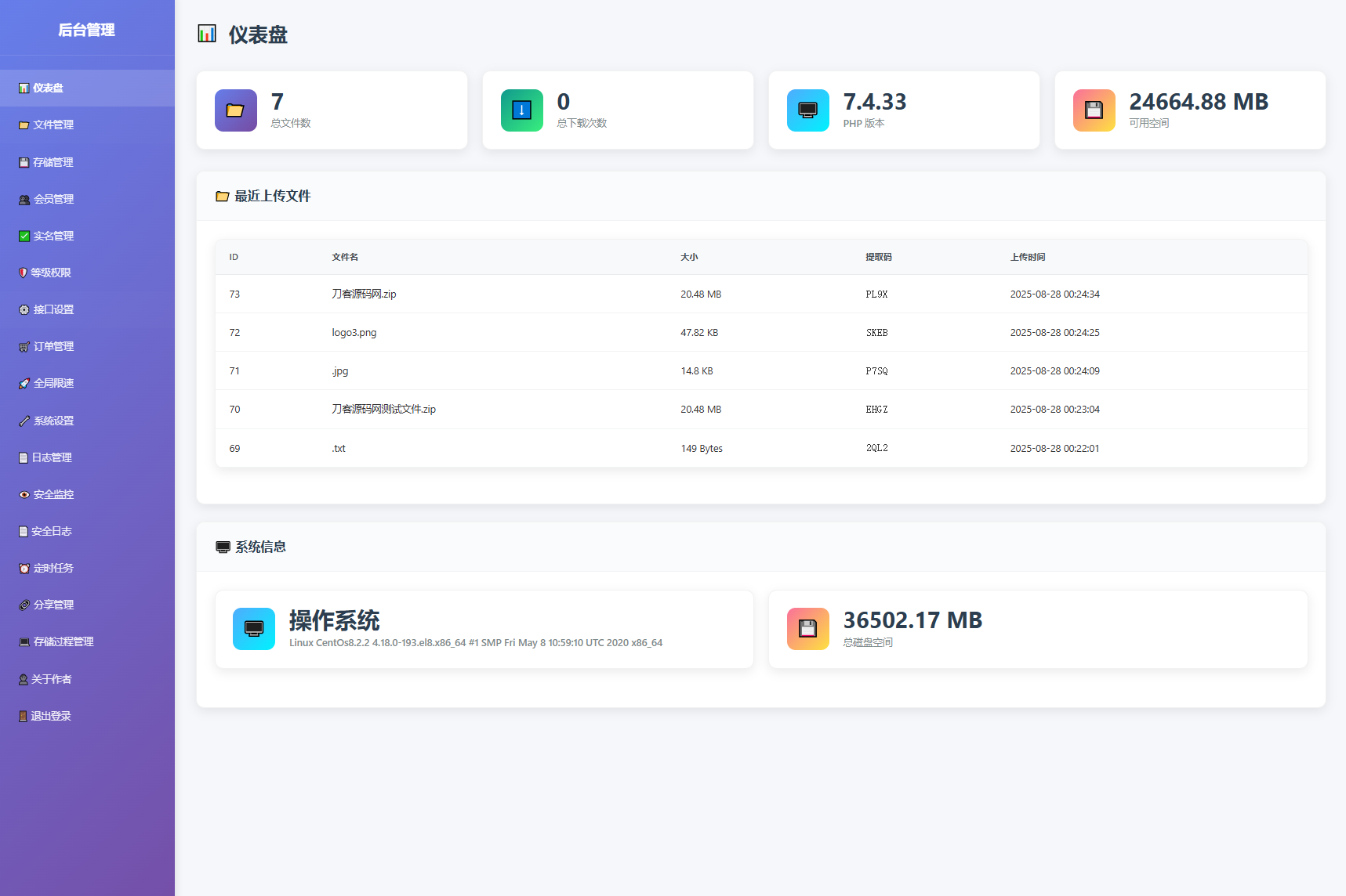 9月更新 临时文件快传系统源码 全开源附教程