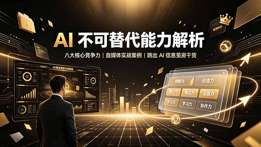 付费文章:AI 不可替代能力解析▸八大核心竞争力|自媒体实战案例|跳出 AI 信息茧房干货