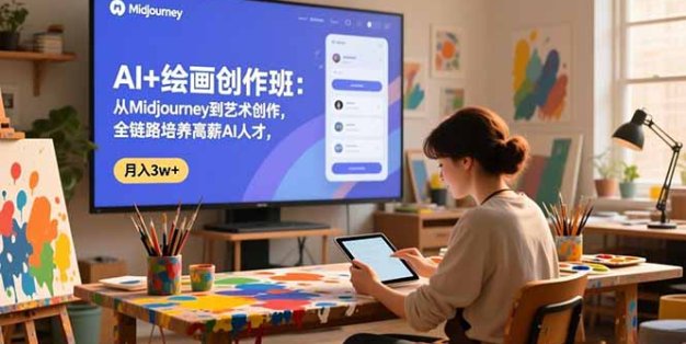 AI+绘画创作班：从Midjourney到艺术创作，全链路培养高薪AI人才，月入3w+