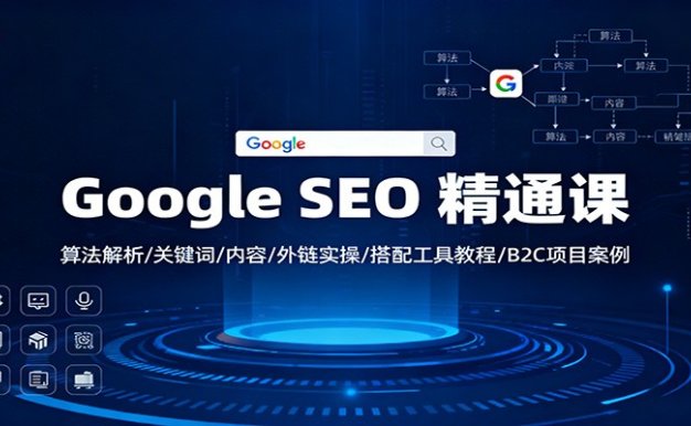 Google SEO 精通课:算法解析/关键词/内容/外链实操/搭配工具教程/B2C项目案例