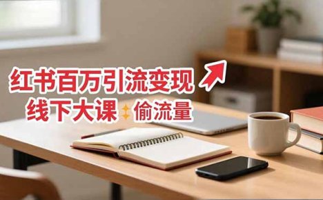 小红书百万引流变现-11月线下大课:分享从0到百万引流路径,手把手教偷流量、拿结果