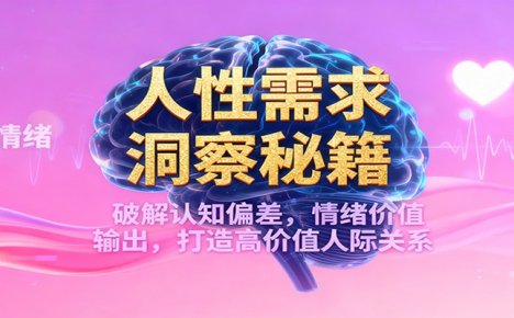人性需求洞察秘籍,破解认知偏差,情绪价值输出,打造高价值人际关系