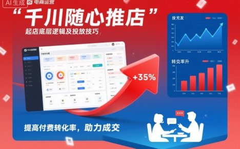 千川随心推起店底层逻辑及投放技巧,提高付费转化率,助力成交