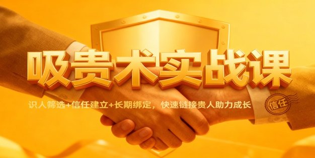 吸贵术实战课：识人筛选+信任建立+长期绑定，快速链接贵人助力成长
