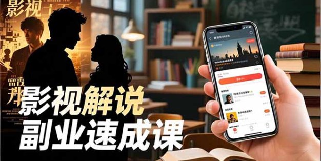 Tk影视解说副业速成课，软件安装、全流程实操、爆款预设，新手两周变现
