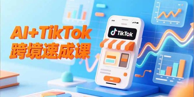 AI+TikTok跨境速成课，智能翻译、店铺定位、流程拆解，7天高效上线运营