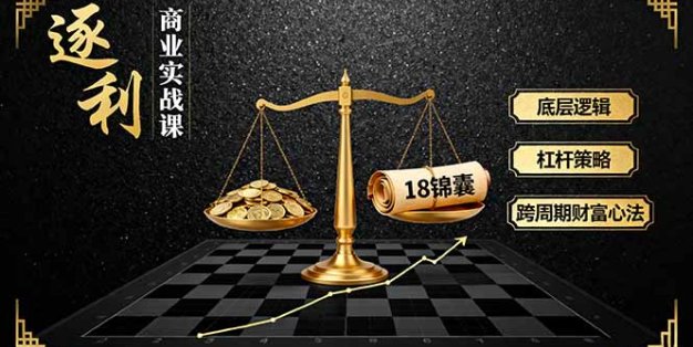 《逐 利》商业实战课，底层逻辑、杠杆策略、18锦囊，跨周期财富心法(更新