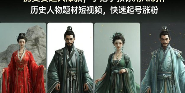 历史赛道大爆款，手把手教你用AI制作历史人物题材短视频，快速起号涨粉