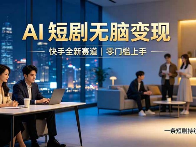 别乱找副业了,快手 AI 短剧零门槛长久被动增收