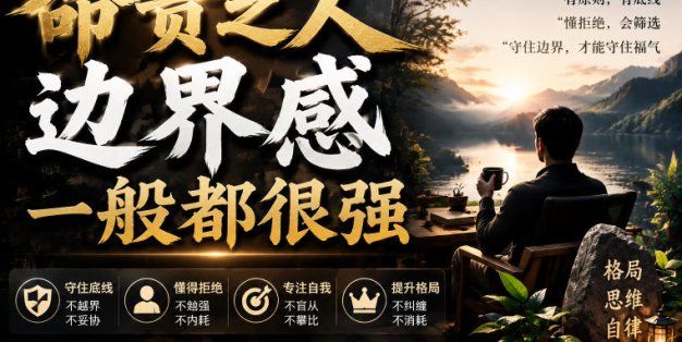 付费文章：命贵之人，边界感一般都很强