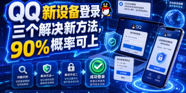 QQ新设备登录，三个解决新方法，90%概率可上
