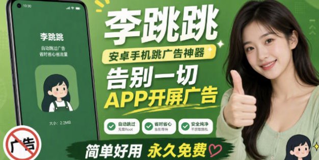 李跳跳内置规则版，安卓手机拒绝app开屏广告，让app更干净
