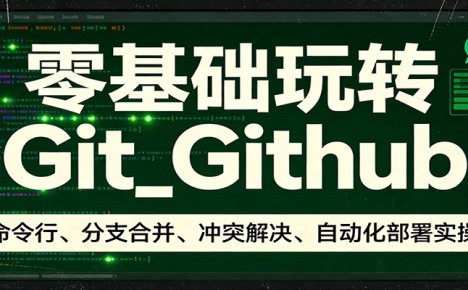 零基础玩转Git_Github：命令行、分支合并、冲突解决、自动化部署实操
