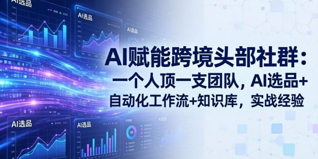 AI赋能跨境头部社群-更新6月：一个人顶一支团队，AI选品+自动化工作流+知识库，实战经验