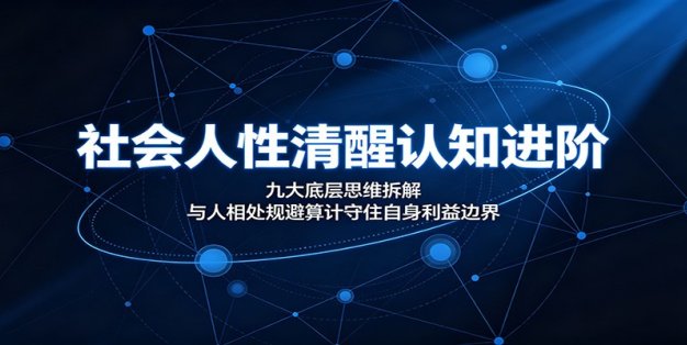 社会人性清醒认知进阶：九大底层思维拆解，与人相处规避算计守住自身利益边界