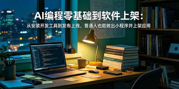 AI编程零基础到软件上架：从安装开发工具到发布上线，普通人也能做出小程序并上架应用商店