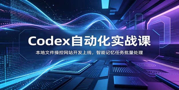 Codex自动化实战课：本地文件操控网站开发上线，智能记忆任务批量处理