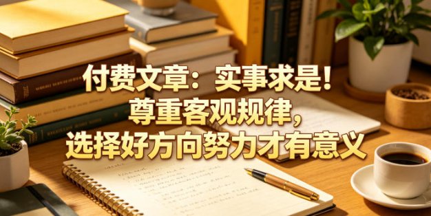 付费文章：实事求是！尊重客观规律，选择好方向努力才有意义