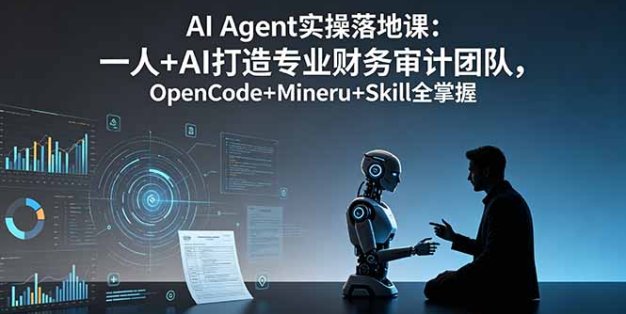 AI Agent实操落地课：一人+AI打造专业财务审计团队，OpenCode+Mineru+Skill全掌握