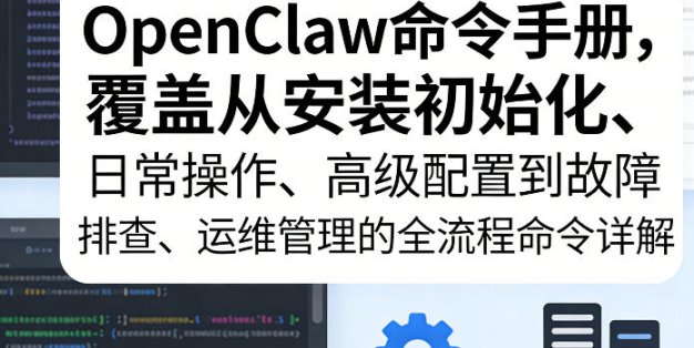 OpenClaw命令手册，覆盖从安装初始化、日常操作、高级配置到故障排查、运维管理的全流程命令详解