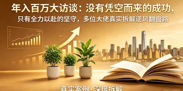 年入百万大访谈-更新：没有凭空而来的成功，只有全力以赴的坚守，多位大佬真实拆解逆风翻盘路