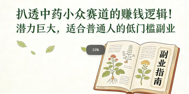 扒透中药小众赛道的賺米逻辑，潜力巨大，适合普通人的低门槛副业