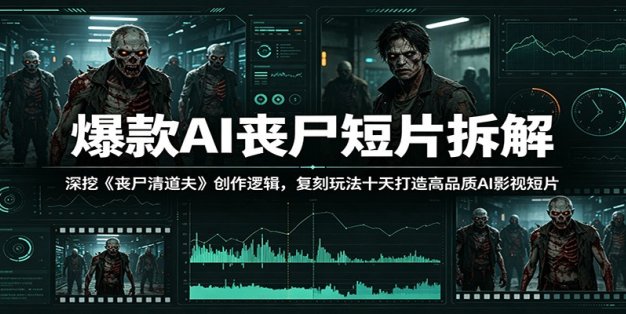 爆款AI丧尸短片拆解：深挖《丧尸清道夫》创作逻辑，复刻玩法快速打造高品质AI影视短片