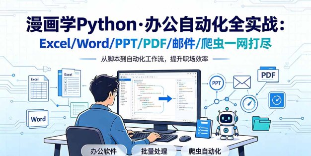 漫画学Python·办公自动化全实战：Excel/Word/PPT/PDF/邮件/爬虫一网打尽