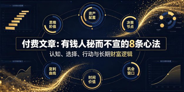 付费文章：有钱人秘而不宣的8条心法