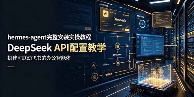 hermes-agent完整安装实操教程，DeepSeek API配置教学，搭建可联动飞书的办公智能体