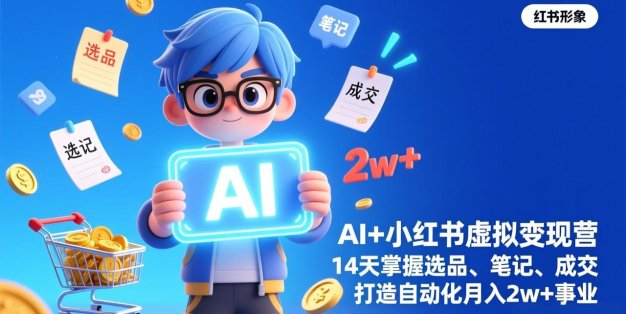 AI+小红书虚拟变现营(完结