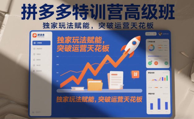 拼多多特训营高阶班,独家玩法赋能,突破运营天花板(更新26年5月23日)