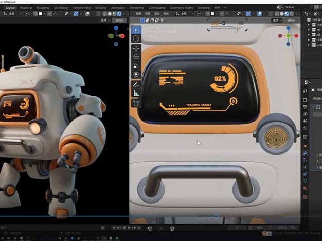 AI+Blender三维设计进阶课-第2期:AI辅助创意建模,人物道具动画渲染全流程教学