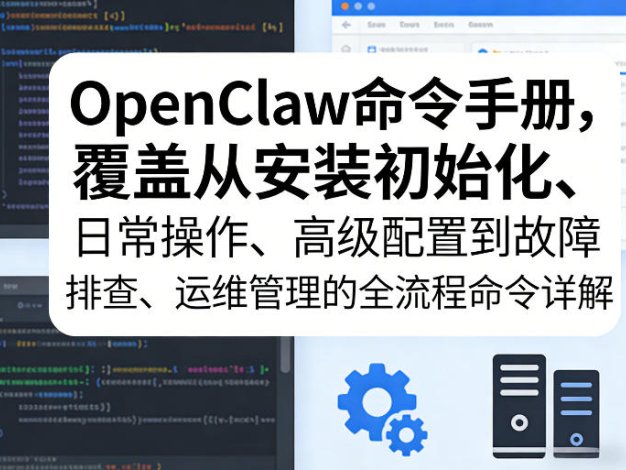 OpenClaw命令手册，覆盖从安装初始化、日常操作、高级配置到故障排查、运维管理的全流程命令详解