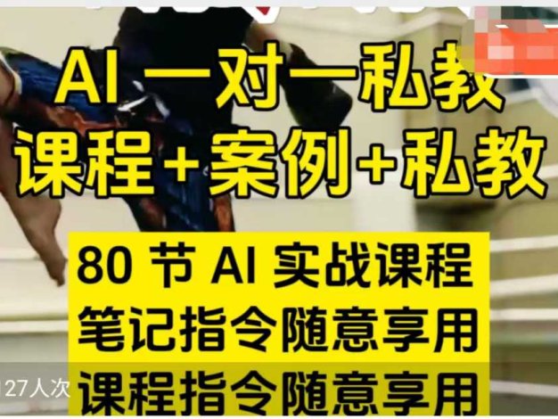 AI指令实战课,课程+案例,80节AI实战课程,笔记指令随意享用,课程指令随意享用(更新7月)