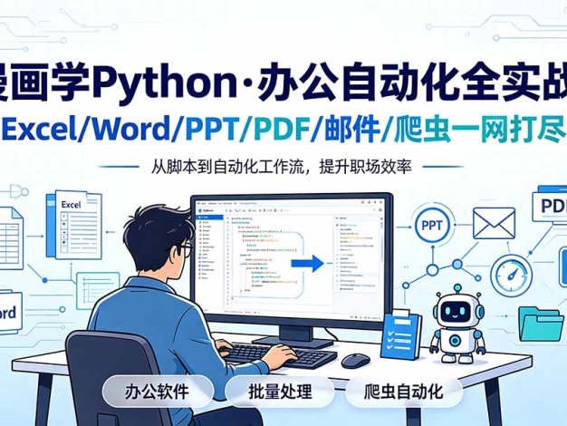 漫画学Python·办公自动化全实战:Excel/Word/PPT/PDF/邮件/爬虫一网打尽