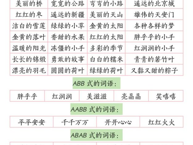 新一年级下册语文复习必背知识点汇总